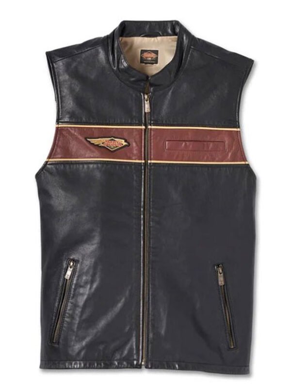 120th Anniversary Leather Vest - Leather Motorcycle Vest