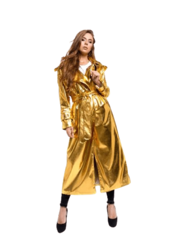 Gold Trench Coat for Women