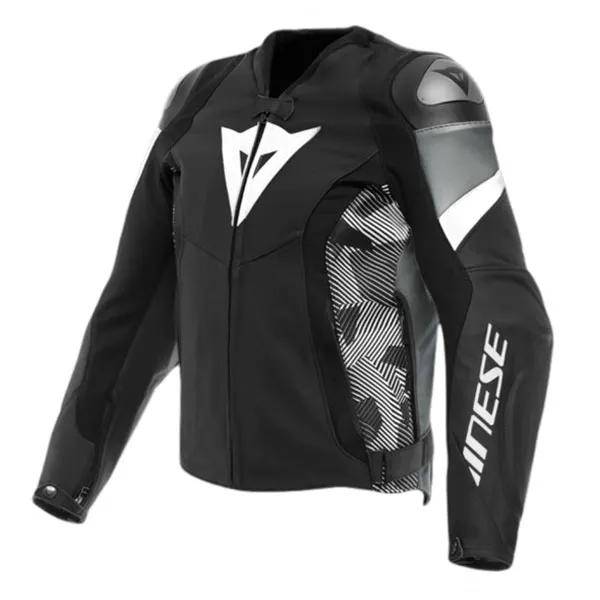 DAINESE AVRO 5 LEATHER JACKET WHITE