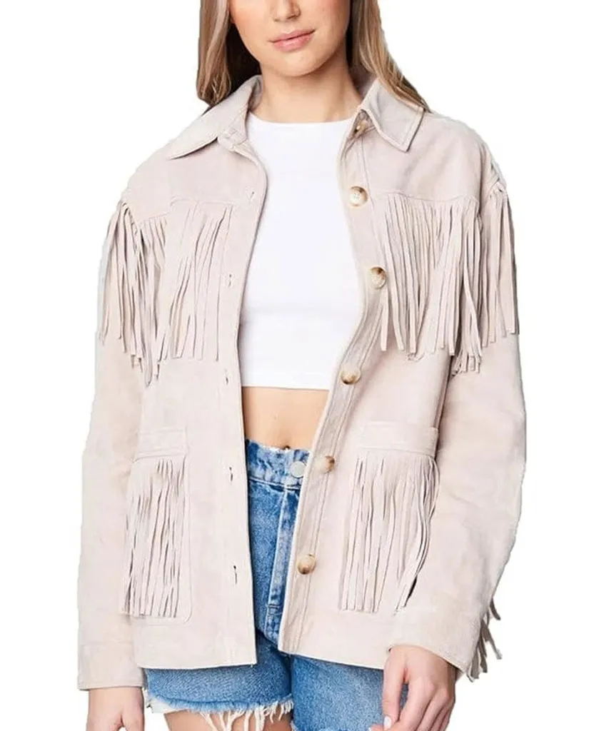 Women's Real Suede Fringe jacket
