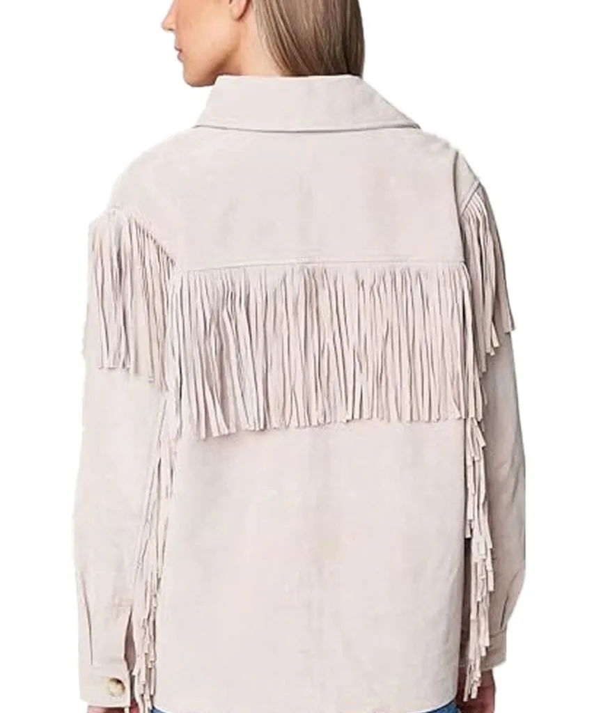 Women's Real Suede Fringe jacket - Image 2