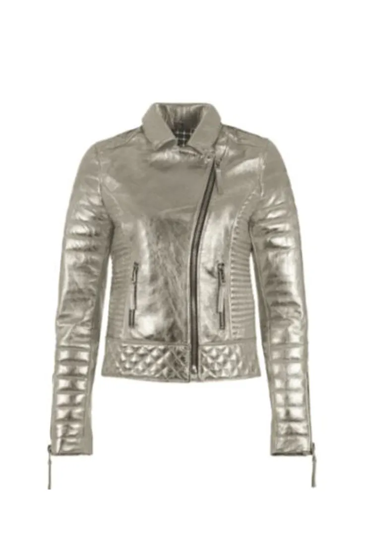 Silver Leather Jacket