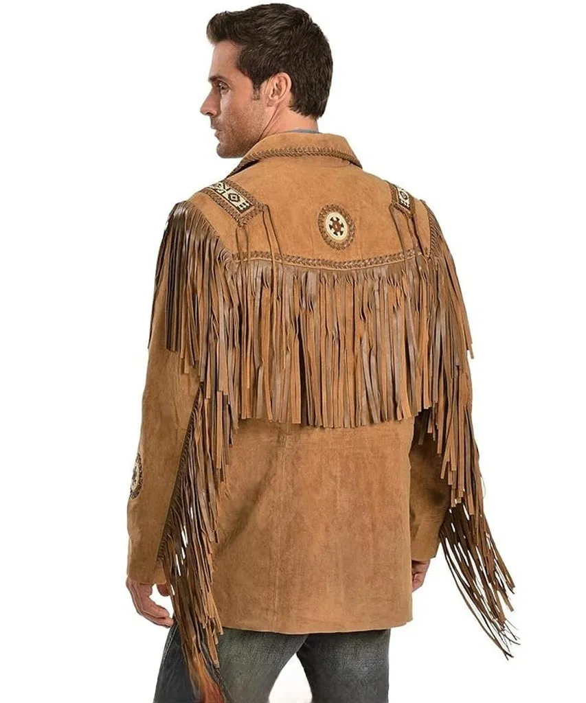 Mister Handsome Western Leather Jacket with Fringe - Image 2