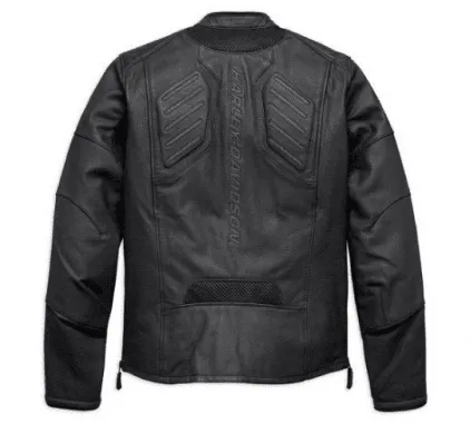 HARLEY DAVIDSON SLIM FIT MEN’S BLACK BIKER MOTORCYCLE GENUINE LEATHER JACKET - Image 2