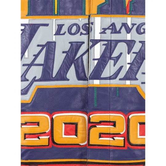 X Lakers 2020 Bomber Jacket Purple Los Angeles Lakers NBA Champions 2020 City Of Angeles Basket Ball Leather Jacket - Image 3