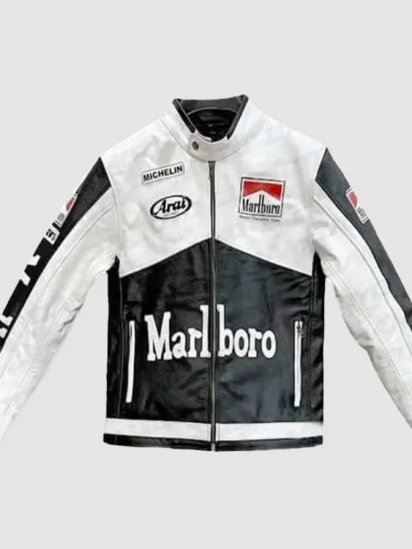 Marlboro White Vintage Racer Jacket