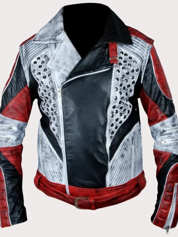 Men Stylish Studded Leather Jacket