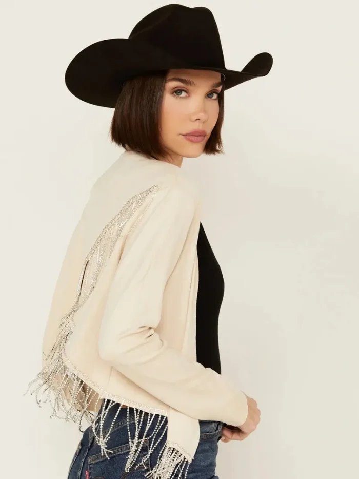 Women's Rhinestone Fringe Jacket - Image 4
