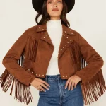 26 International Women's Suede Fringe Jacket