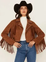 26 International Women's Suede Fringe Jacket