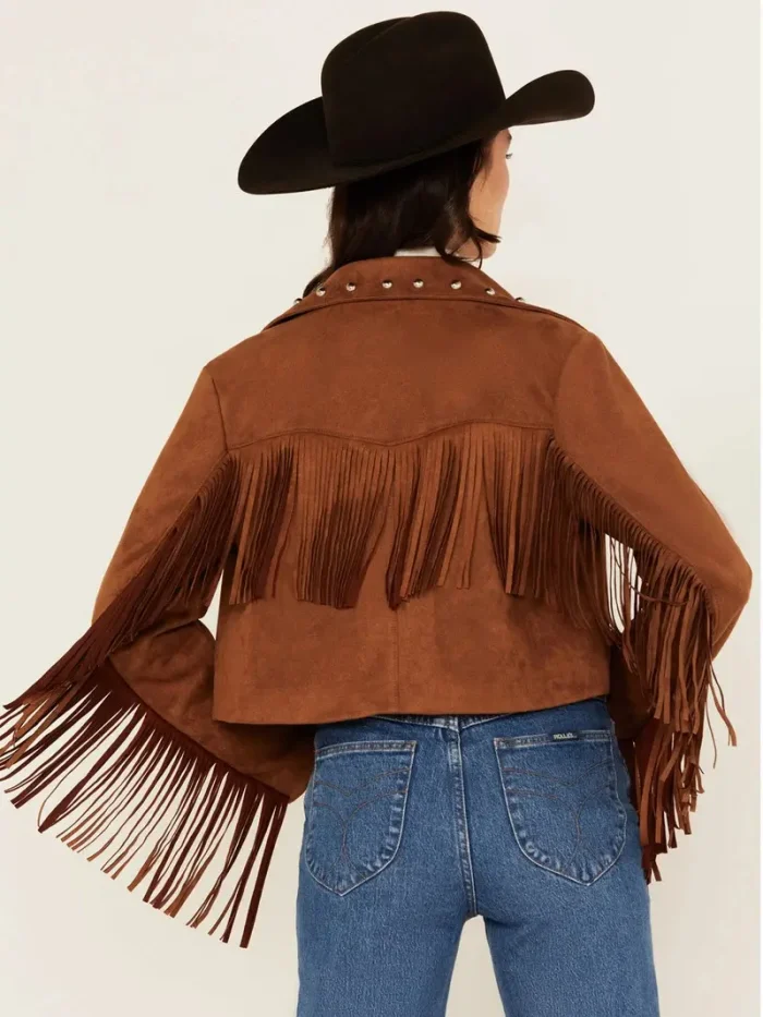 26 International Women's Suede Fringe Jacket - Image 2