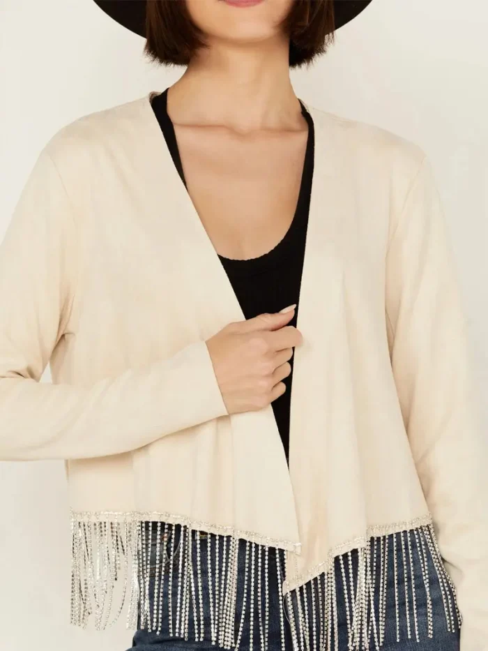 Women's Rhinestone Fringe Jacket - Image 3