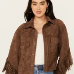 Women's Genuine Suede Fringe Jacket