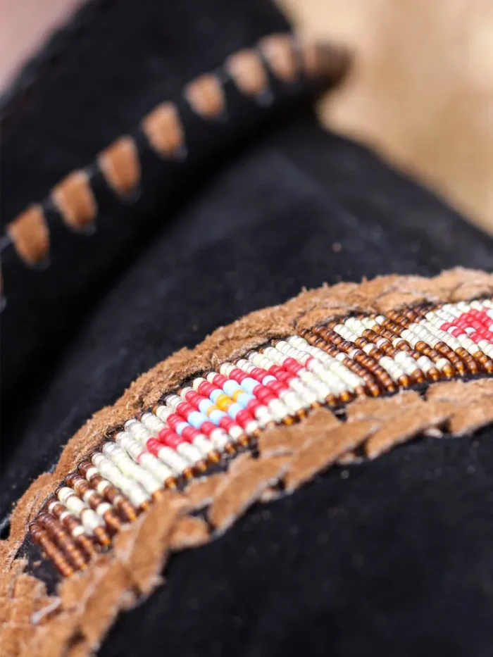 Beaded Leather Fringe Womens Jacket - Image 2