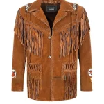 Brown Fringed Leather Jacket