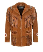 Brown Fringed Leather Jacket