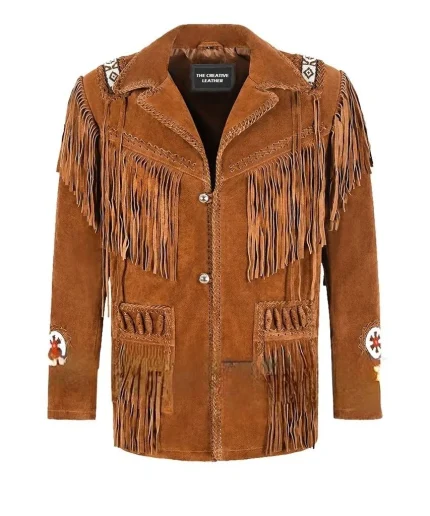 Brown Fringed Leather Jacket