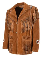 Beaded and Fringed Suede Jacket - Image 4