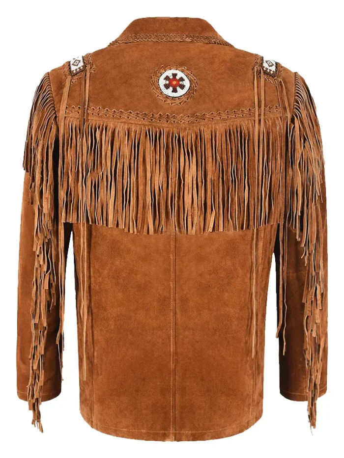 Beaded and Fringed Suede Jacket - Image 2