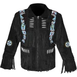 Cowboy Western Leather Jacket With Fringe