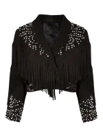 Cowgirl Studded Fringe Jacket