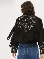 Cowgirl Studded Fringe Jacket - Image 2