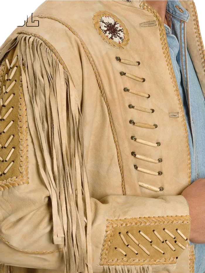 Fringed Leather Jacket - Image 3