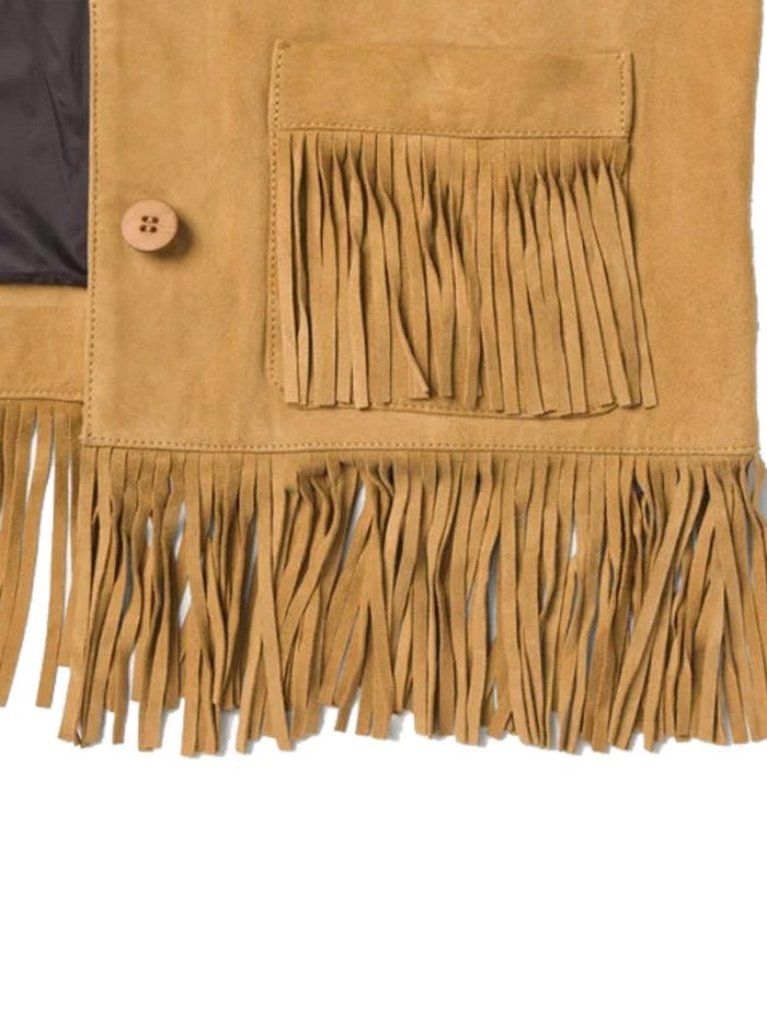 Unique Fringe Womens Suede Jacket - Image 3