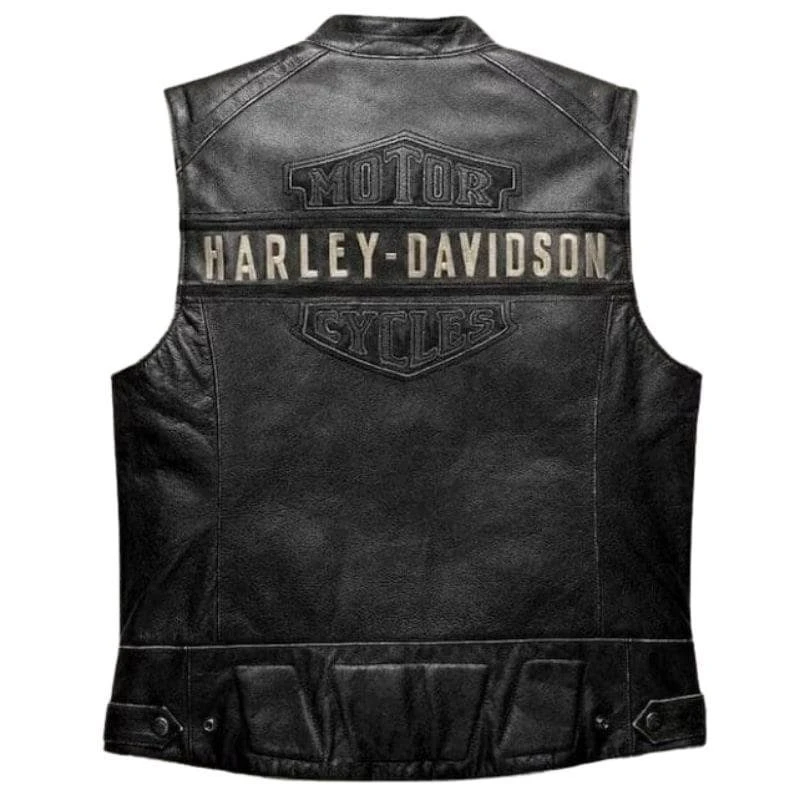Harley Mens Motorbike Leather Vest 2 Harley Mens Motorbike Leather Vest