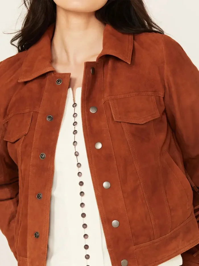 Women's Wynbrook Fringe Suede Jacket - Image 3