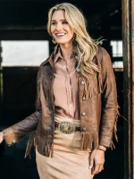 Lea Fringe Womens Leather Jacket 4