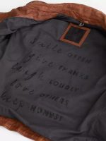 Leather Fringe Jacket - Cognac - Image 4