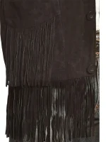 Liberty Wear Men's Suede Fringe Western Jacket Black - Image 4