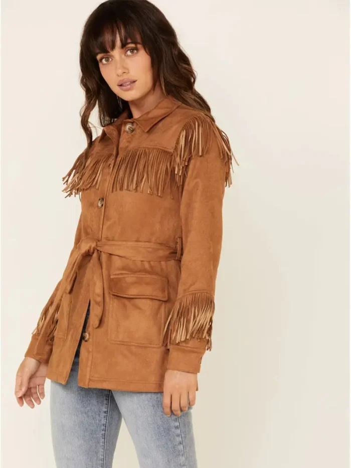 Women's Tan We Are Free Fringe Jacket - Image 5