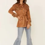 Women's Tan We Are Free Fringe Jacket