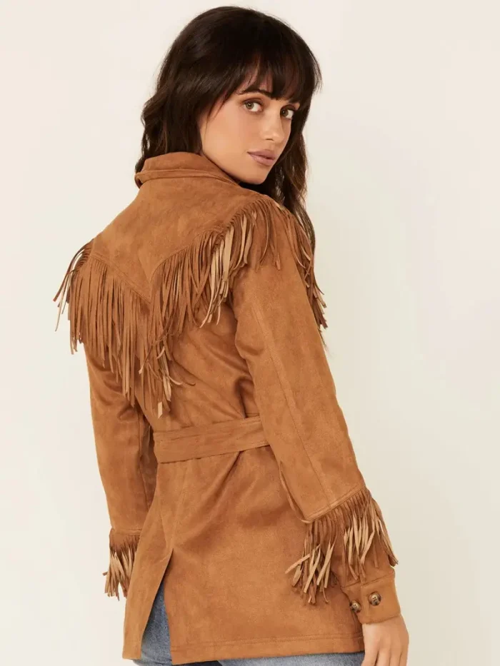 Women's Tan We Are Free Fringe Jacket - Image 3