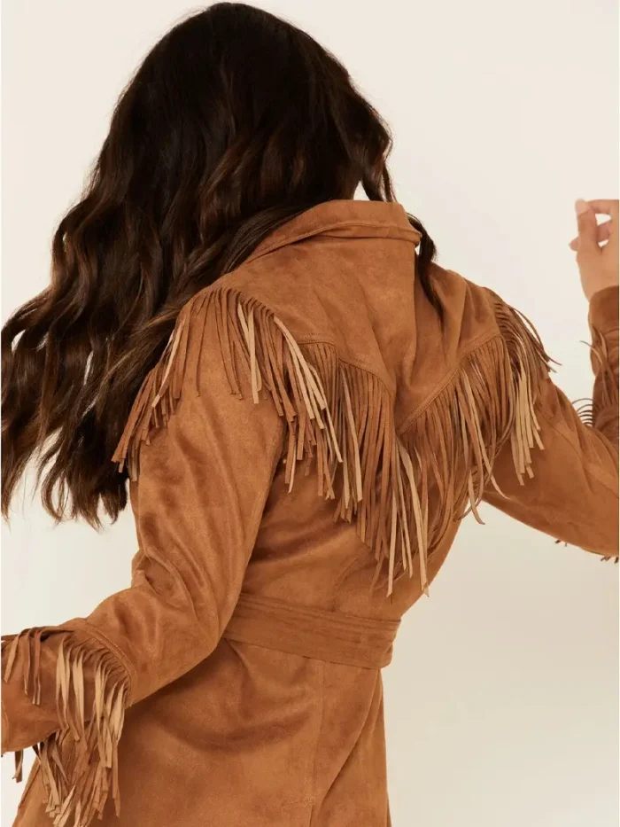 Women's Tan We Are Free Fringe Jacket - Image 2