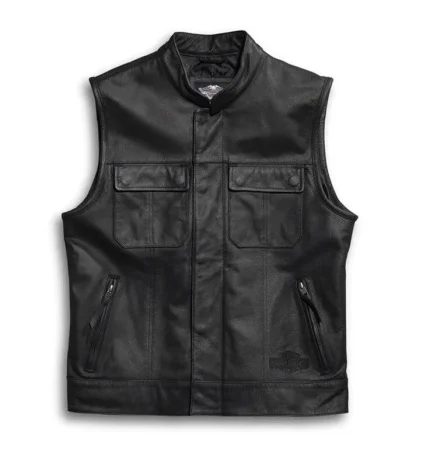 Mens Foster Leather Vest