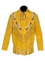 Mens Western Cowboy Suede Leather Jackets