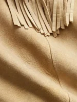 Men’s Western Leather Jacket With Beads Fringes - Image 5