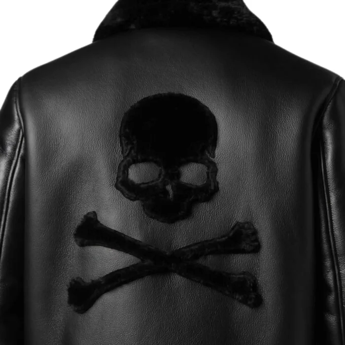 Philipp Plein Eco Shearling Jacket back skull