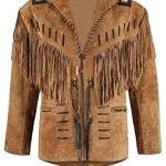 Real Suede Western Style Leather Jacket for Sale