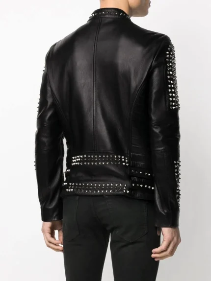 Refined Men, Stud Leather Jacket