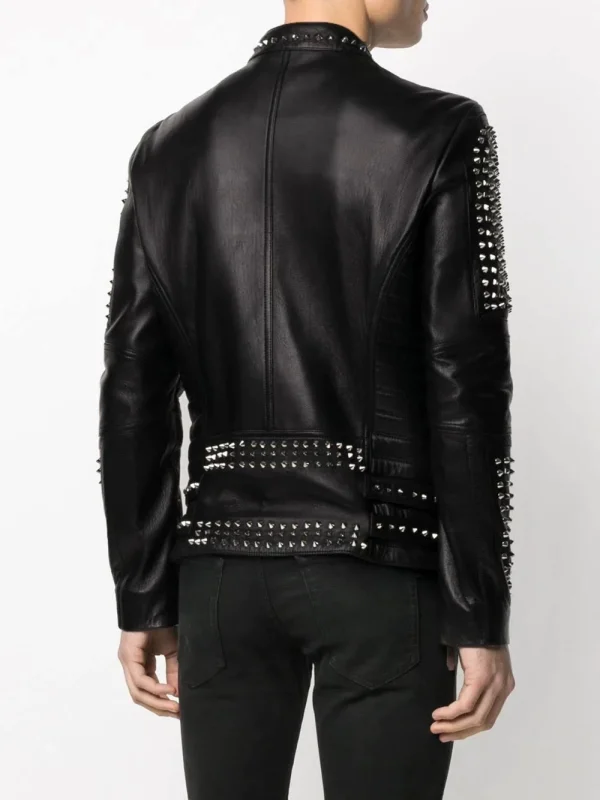 Refined Men, Stud Leather Jacket