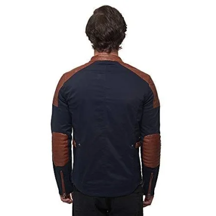 Royal Enfield JKAW18002 Biker motorcycle Riding leather Jacket back