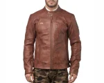 Royal Enfield Spirit Leather Jacket For Mens Tan