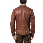 Royal Enfield Spirit Leather Jacket For Mens Tan back