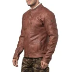 Royal Enfield Spirit Leather Jacket For Mens Tan 3