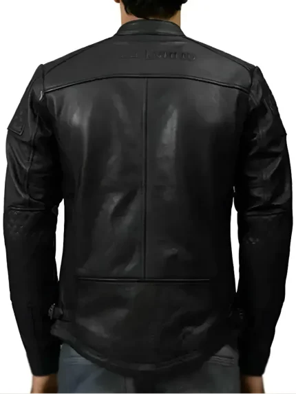 Royal-Enfield-leather-Motorcycle-jacket-Black-For-Mens back side