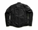 Royal Enfield leather Motorcycle jacket Black For Mens back 22